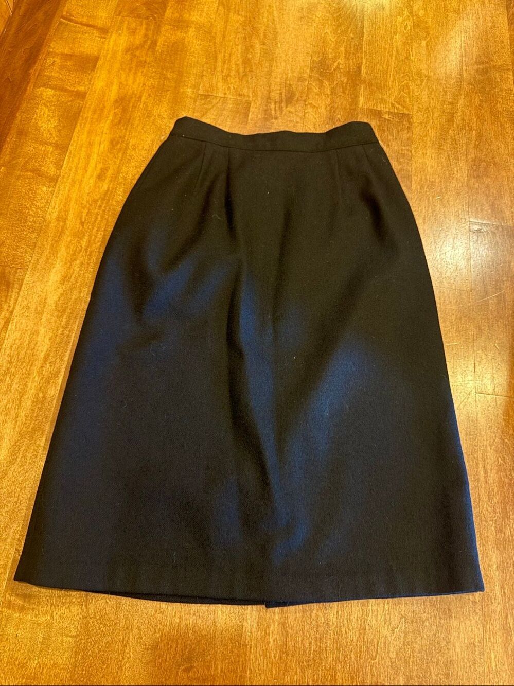 Vintage 90s Fundamental Things Petites Black Wool Pencil Skirt Size 4